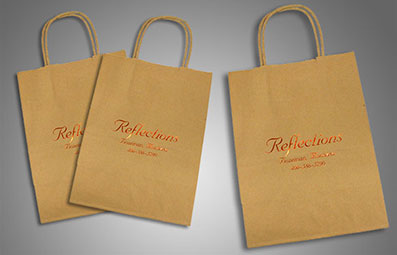 Speciality printing on a bag